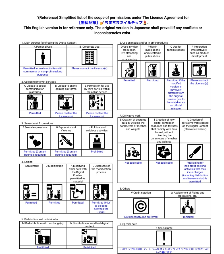【無料配布】💅ちまちまネイルチップ💄