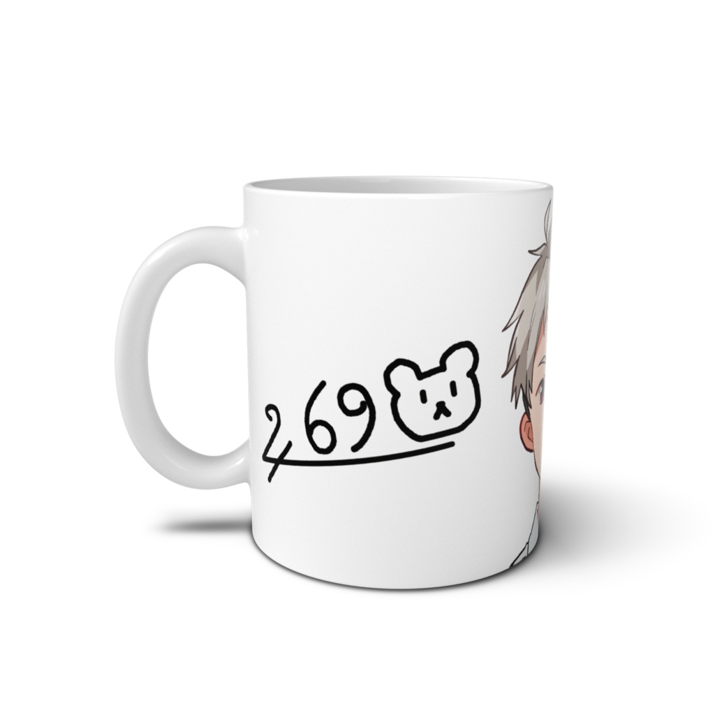 【白熊くらうどグッズ 第二弾】オリジナルマグカップ【立ち絵&サインver】