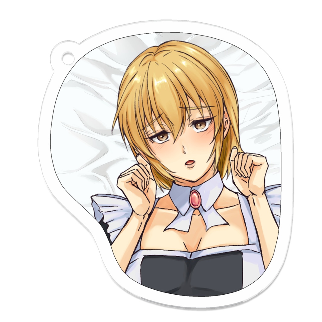 メイド柚月　ミニマウスパッド風アクリルキーホルダー