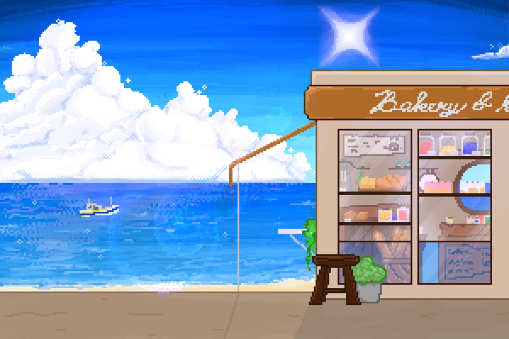 Seaside Bakery / 海辺のベーカリー ドット絵