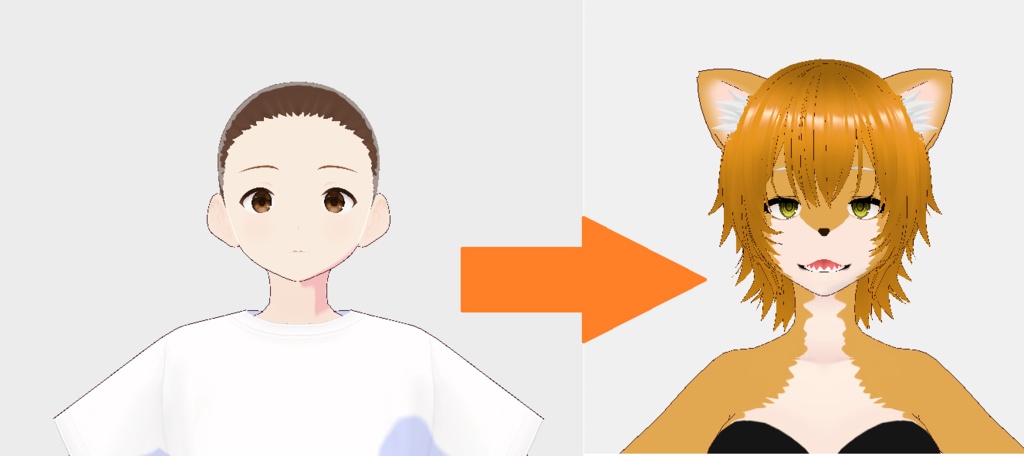 ケモノVRido素体-オス/メス