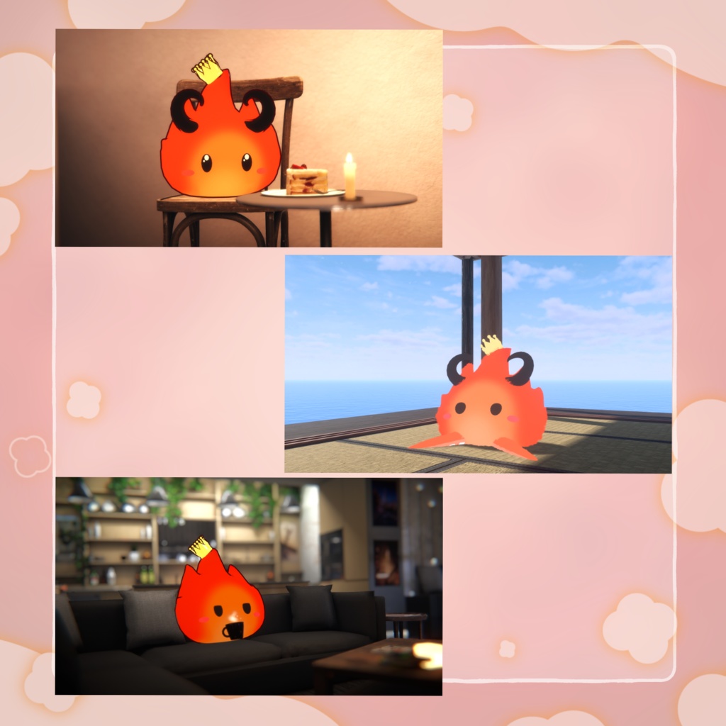 クトゥグア Cthugha【VRChat向け3Dモデル】