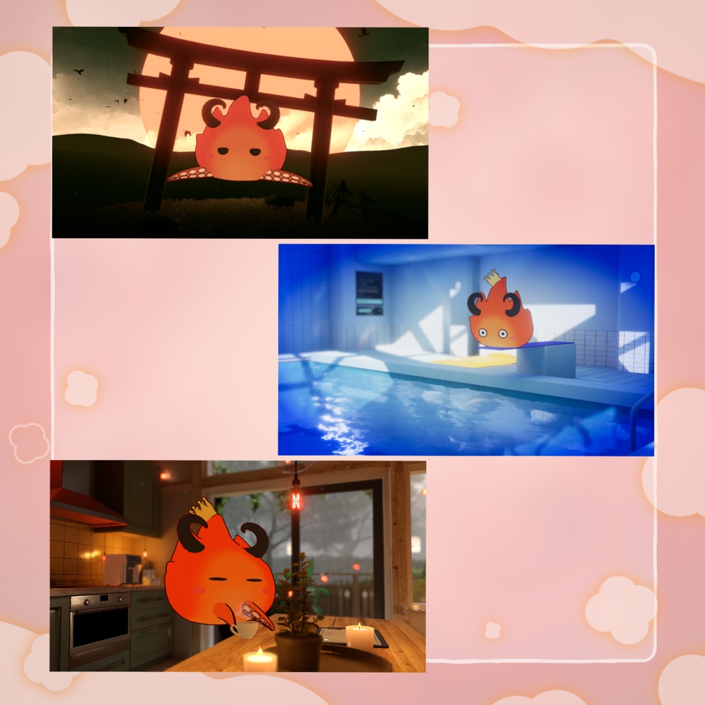 クトゥグア Cthugha【VRChat向け3Dモデル】