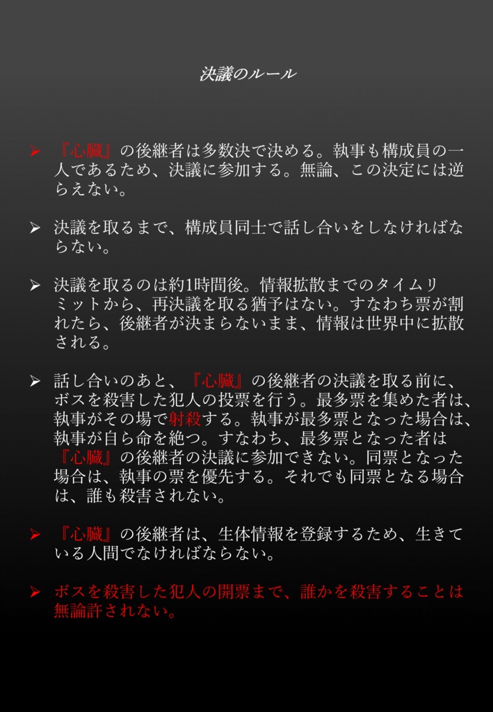 マーダーミステリー「ヴィラノスの心臓」