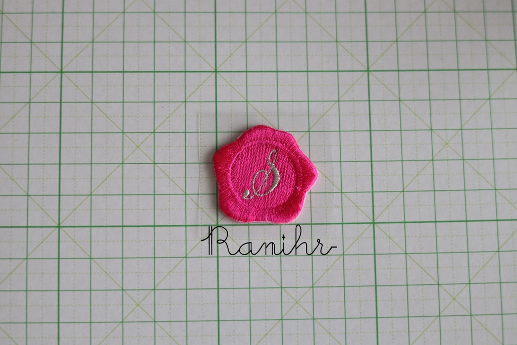 シーリングスタンプ(封蝋)風刺繍シールワッペン