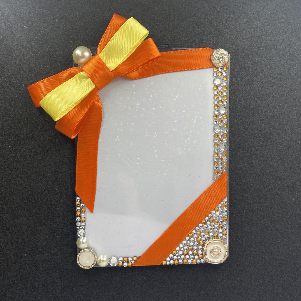 《C》硬質ケース デコ L版 B7サイズ《オレンジ》