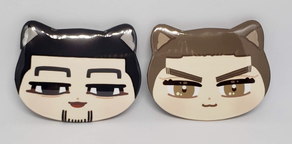 尾杉 ねこちゃん缶バッジ(2個セット)🐈⬛🧸