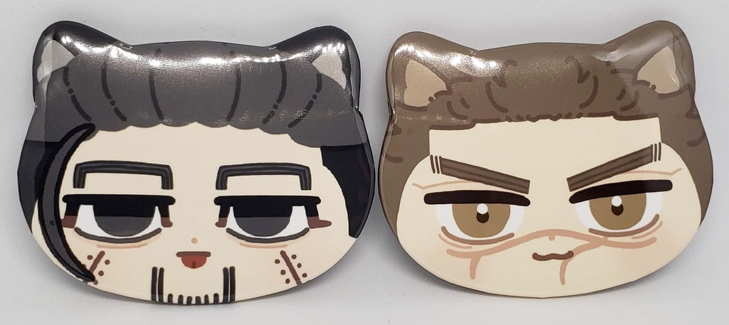 尾杉 ねこちゃん缶バッジ(2個セット)🐈⬛🧸