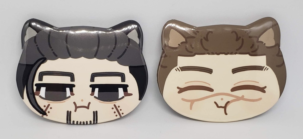 尾杉 ねこちゃん缶バッジ(2個セット)🐈⬛🧸