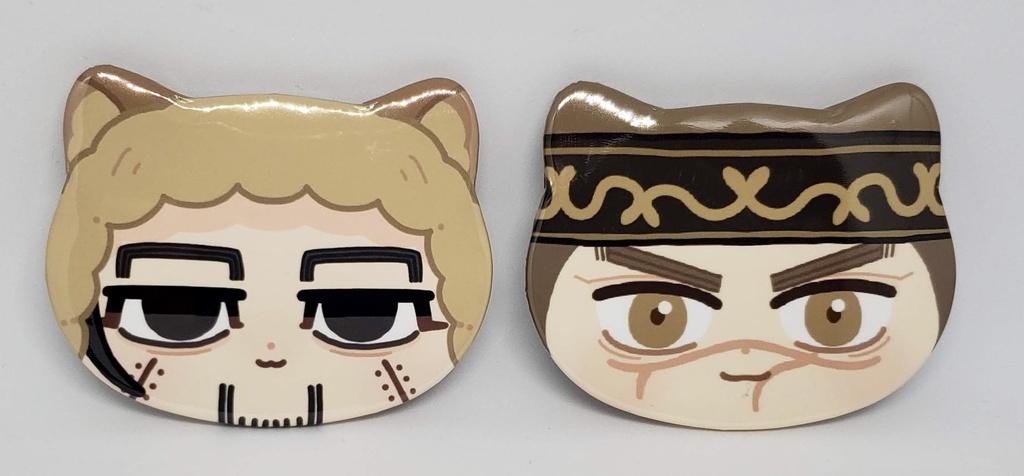 尾杉 ねこちゃん缶バッジ(2個セット)🐈⬛🧸