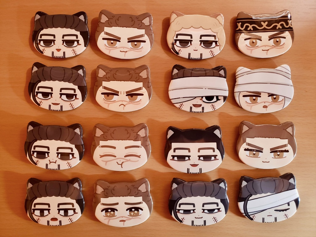 尾杉 ねこちゃん缶バッジ(2個セット)🐈⬛🧸