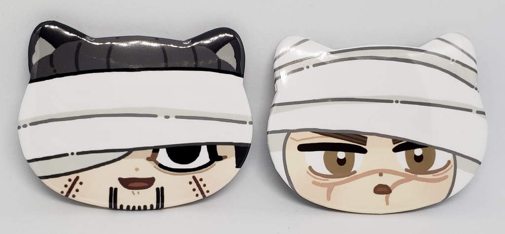 尾杉 ねこちゃん缶バッジ(2個セット)🐈⬛🧸