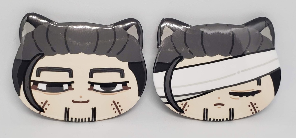 尾杉 ねこちゃん缶バッジ(2個セット)🐈⬛🧸