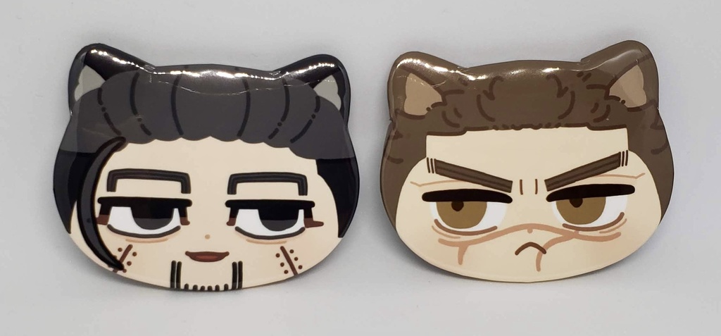 尾杉 ねこちゃん缶バッジ(2個セット)🐈⬛🧸