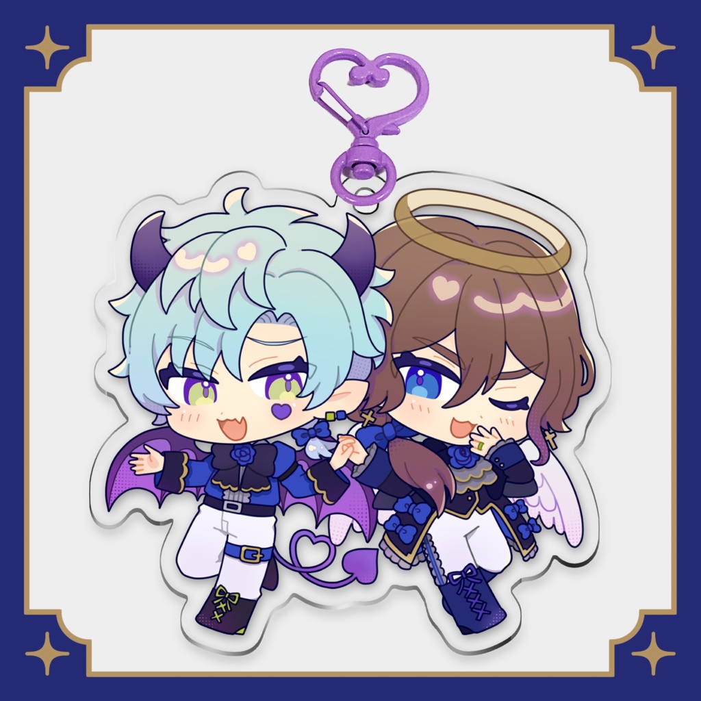 あくまとだてんしのアクリルキーホルダー