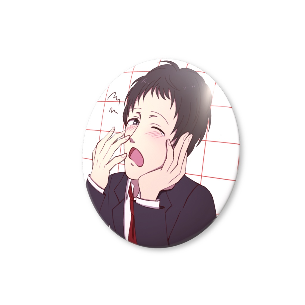 足立透 缶バッジ(あくび)