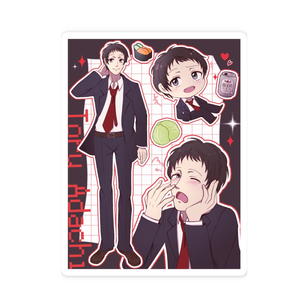 足立透 スマホステッカー