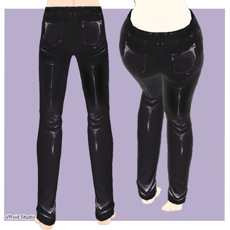 【VRoid】光沢レザーパンツ/Glossy Leather Pants