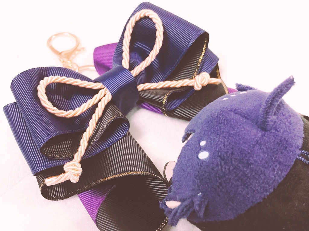 文アル菊池寛イメージ リボンチャーム/文豪とアルケミスト 推し活グッズ 大人可愛いハンドメイド