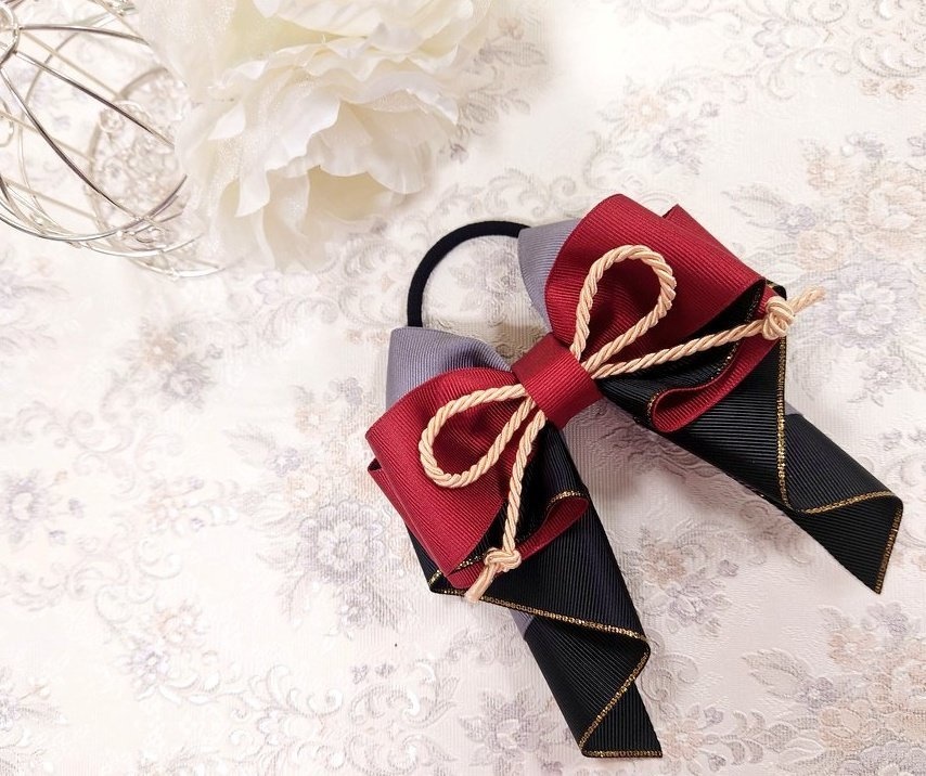 文アル菊池寛イメージ リボンチャーム/文豪とアルケミスト 推し活グッズ 大人可愛いハンドメイド