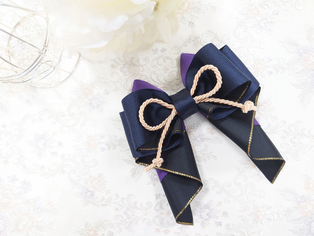 文アル菊池寛イメージ リボンチャーム/文豪とアルケミスト 推し活グッズ 大人可愛いハンドメイド