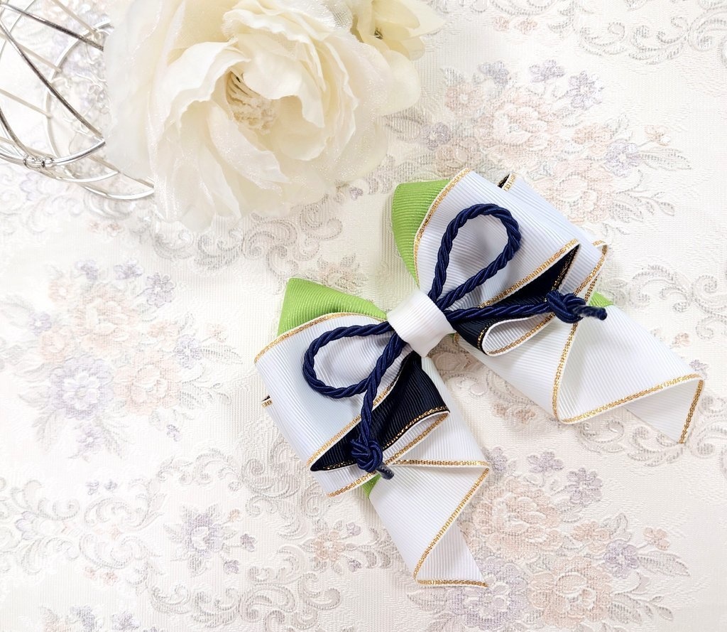 文アル菊池寛イメージ リボンチャーム/文豪とアルケミスト 推し活グッズ 大人可愛いハンドメイド