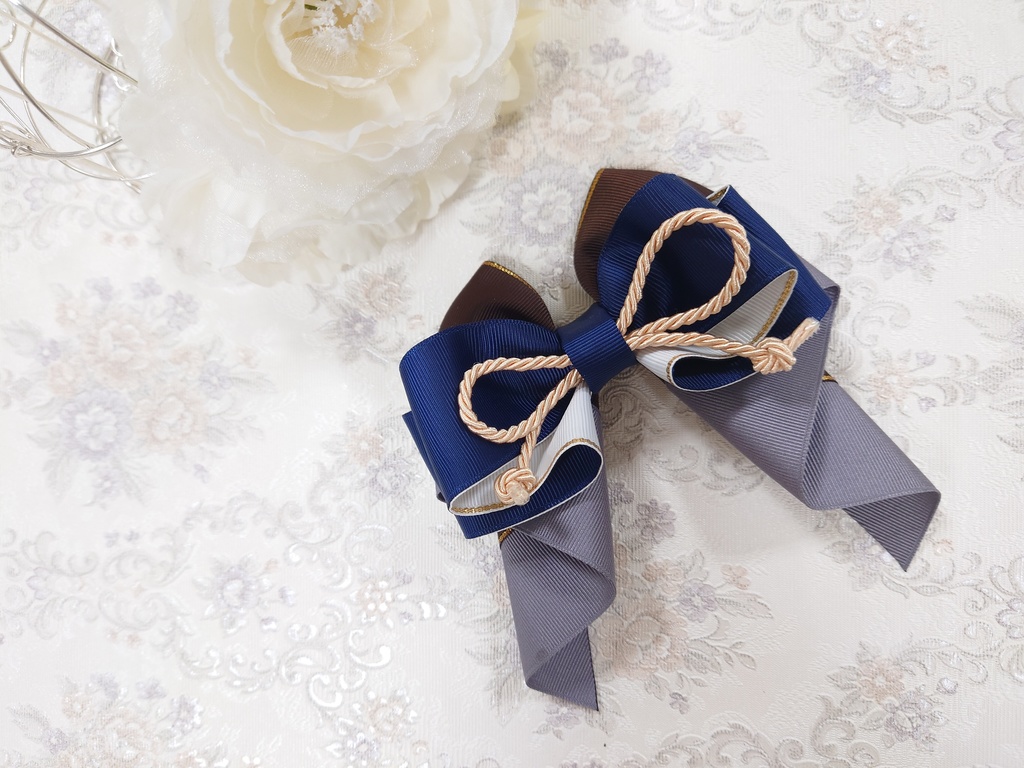 文アル菊池寛イメージ リボンチャーム/文豪とアルケミスト 推し活グッズ 大人可愛いハンドメイド