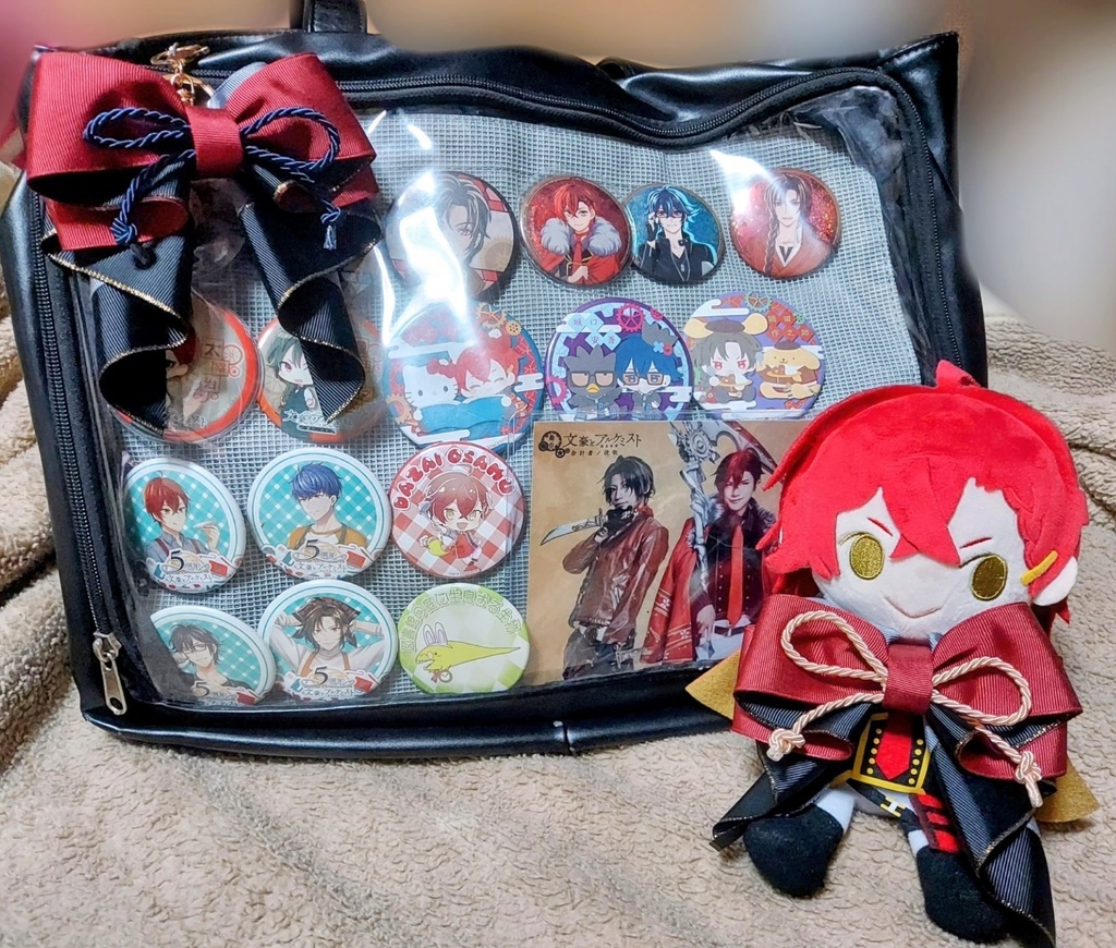 文アル菊池寛イメージ リボンチャーム/文豪とアルケミスト 推し活グッズ 大人可愛いハンドメイド