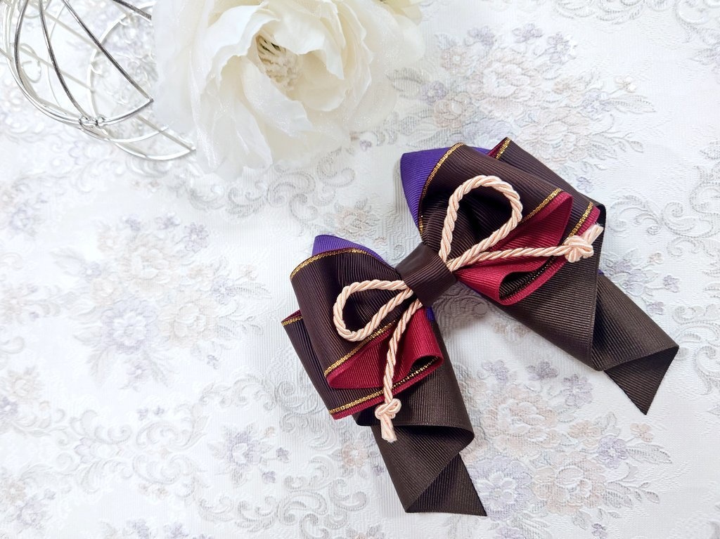 文アル菊池寛イメージ リボンチャーム/文豪とアルケミスト 推し活グッズ 大人可愛いハンドメイド