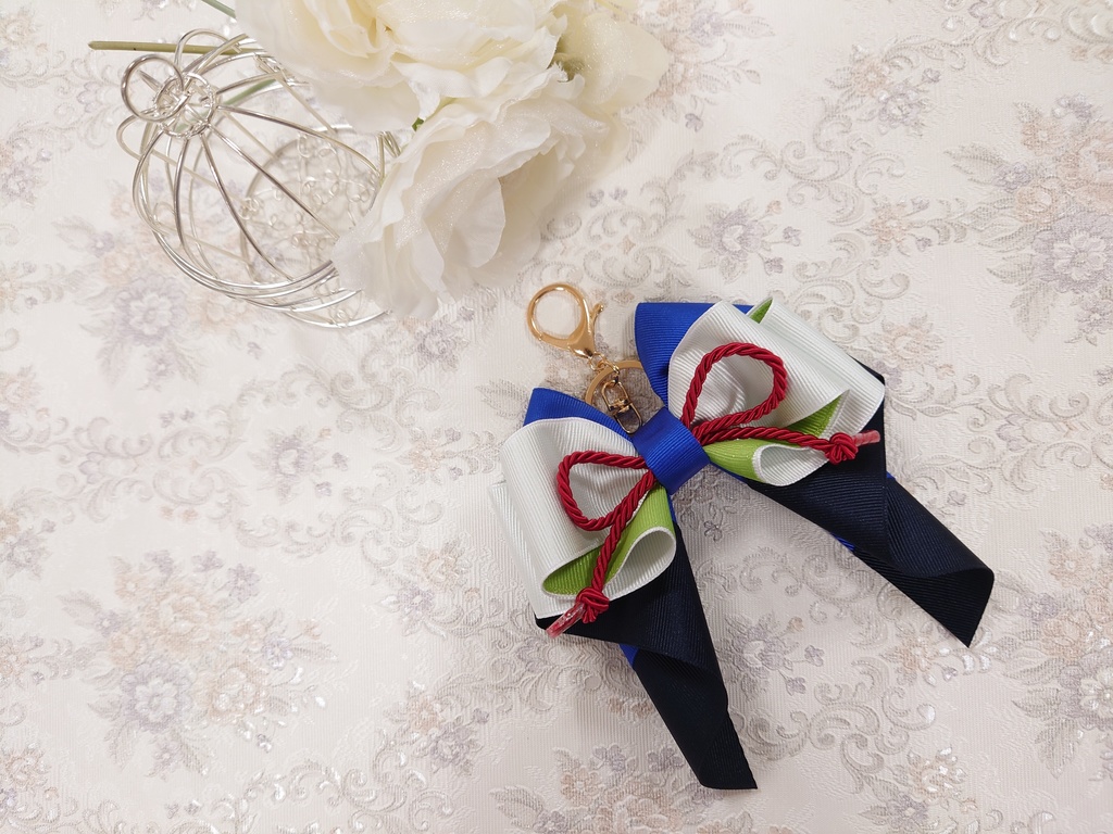 文アル菊池寛イメージ リボンチャーム/文豪とアルケミスト 推し活グッズ 大人可愛いハンドメイド