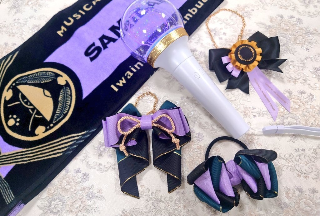 刀剣乱舞 髭切イメージ♡ 推し活リボンチャーム(バッグチャーム・ヘアアクセサリー)ライブ/舞台/イベントに