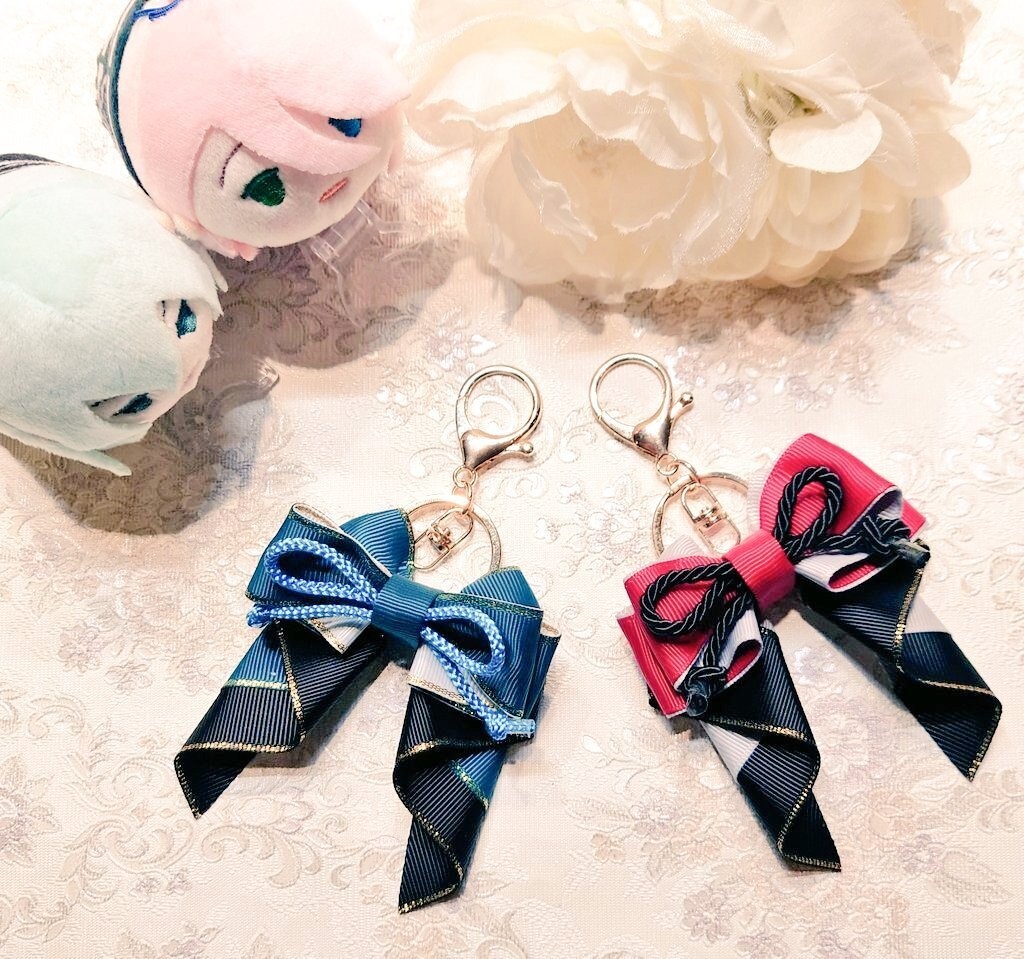 刀剣乱舞 髭切 膝丸 イメージ♡ 推し活リボンチャーム(バッグチャーム・ヘアアクセサリー)ライブ/舞台/イベントに
