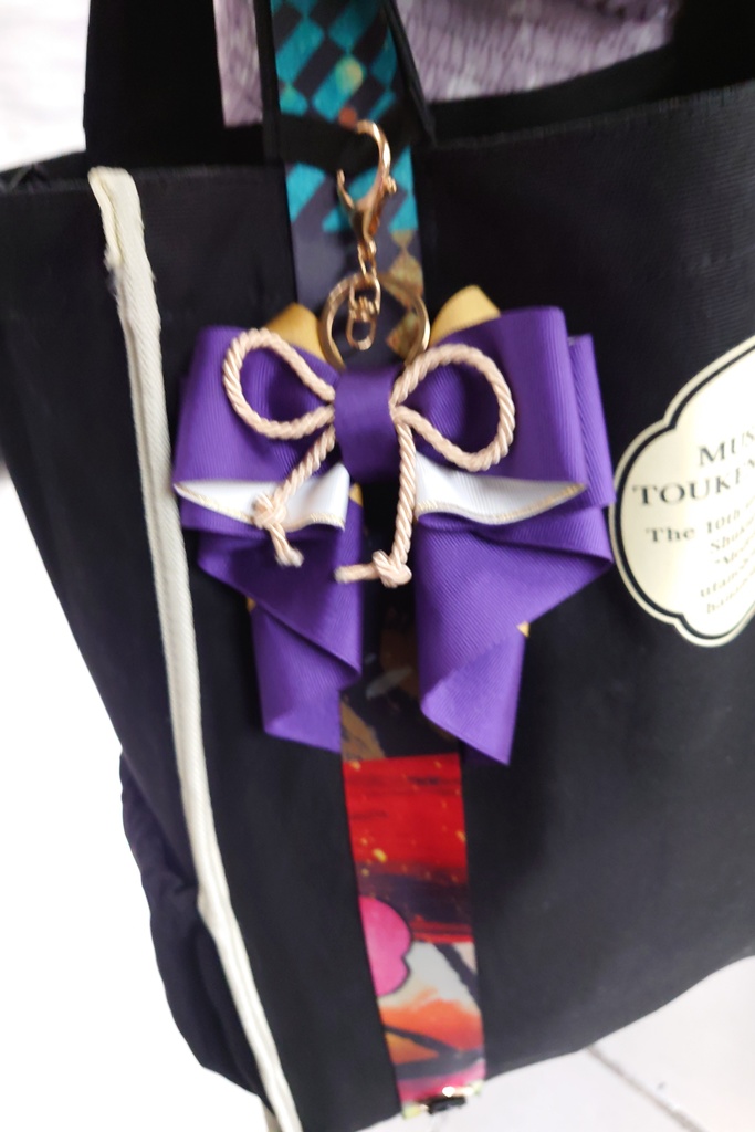 刀剣乱舞 へし切長谷部 イメージ♡ 推し活リボンチャーム(バッグチャーム・ヘアアクセサリー)ライブ/舞台/イベントに