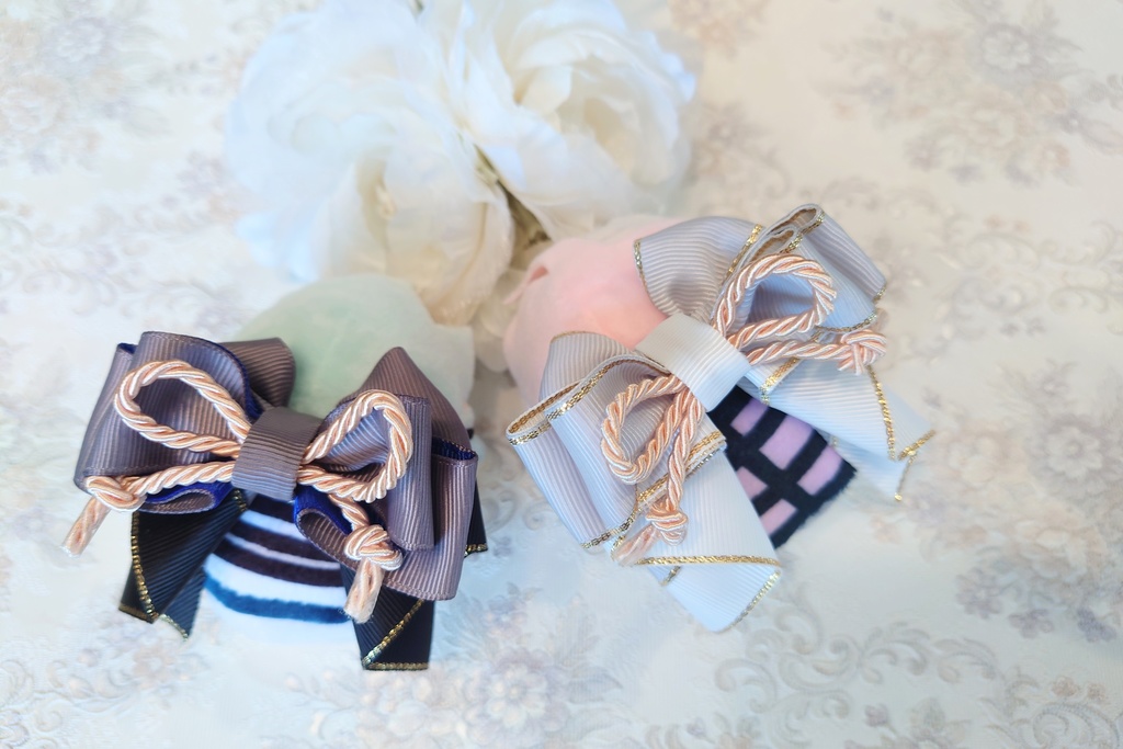 刀剣乱舞 山姥切長義🎀リボンチャームミニサイズ(ヘアゴム/キーホルダー/バッグチャーム)推し活・量産型・卒業式にも♪