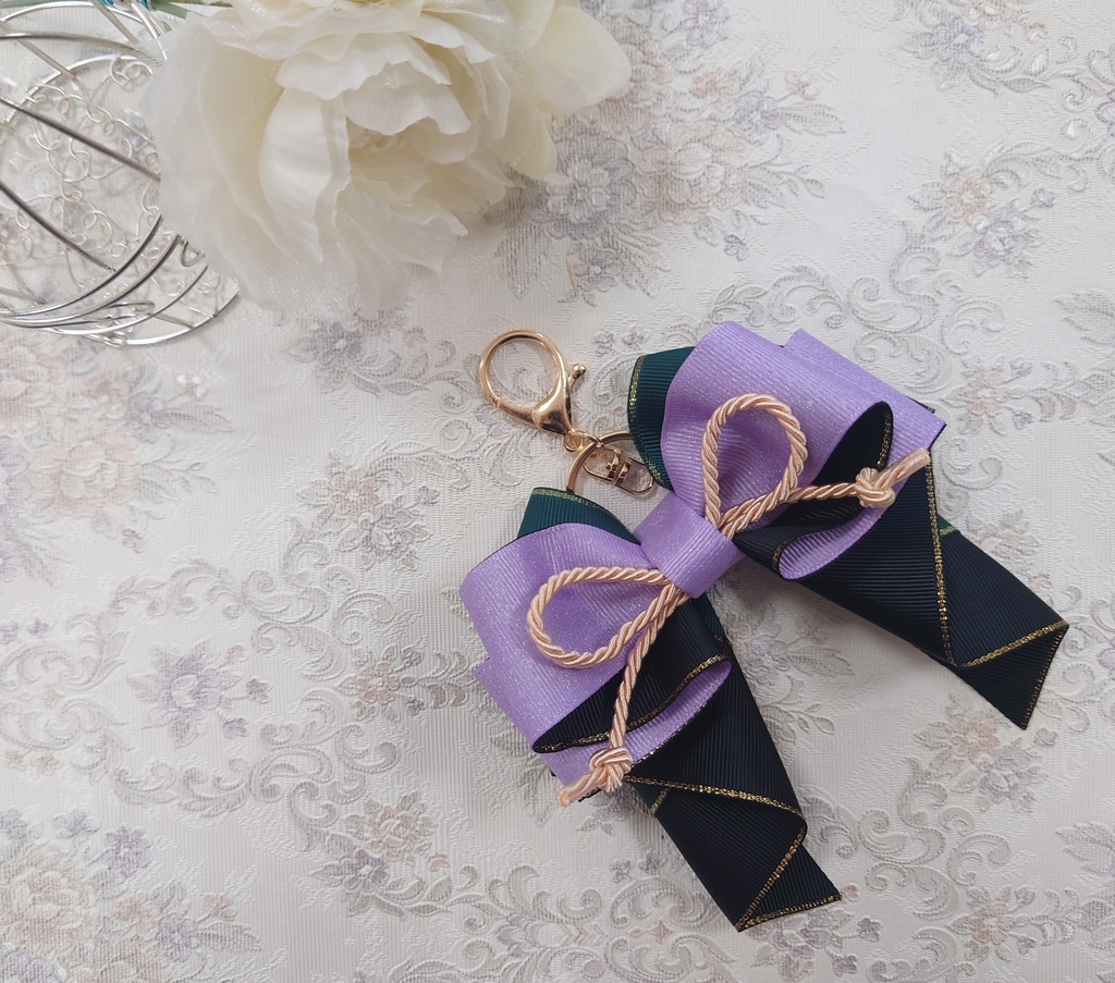 刀剣乱舞 五月雨江 イメージ♡ 推し活リボンチャーム（バッグチャーム・ヘアアクセサリー）ライブ/舞台/イベントに