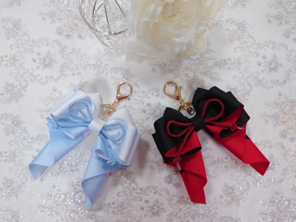 魔道祖師 魏無羨 藍忘機イメージ♡ 推し活リボンチャーム(バッグチャーム・ヘアアクセサリー)舞台/イベントに