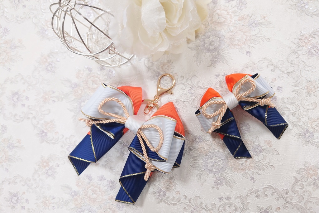 魔道祖師 魏無羨 藍忘機イメージ♡ 推し活リボンチャーム(バッグチャーム・ヘアアクセサリー)舞台/イベントに