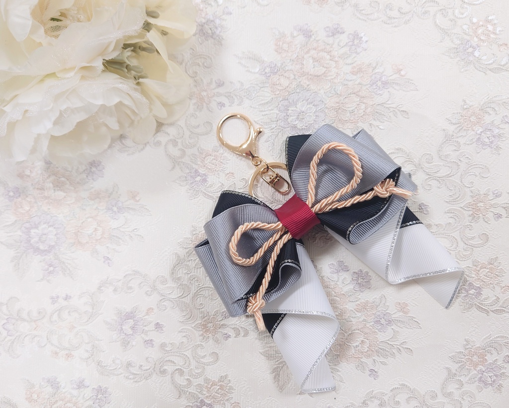 刀剣乱舞 歌仙兼定 イメージ♡ 推し活リボンチャーム(バッグチャーム・ヘアアクセサリー)ライブ/舞台/イベントに