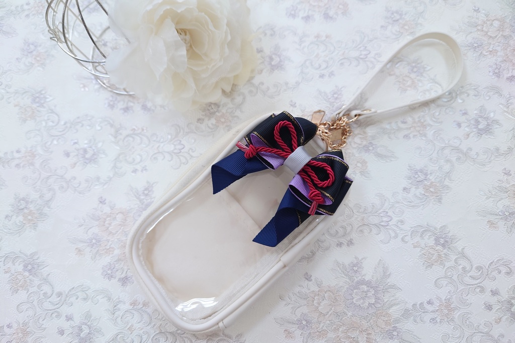 刀剣乱舞 歌仙兼定 イメージ♡ 推し活リボンチャーム(バッグチャーム・ヘアアクセサリー)ライブ/舞台/イベントに