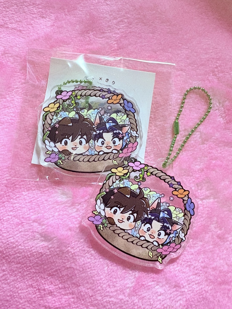 どいきりわんにゃんアクリルキーホルダー