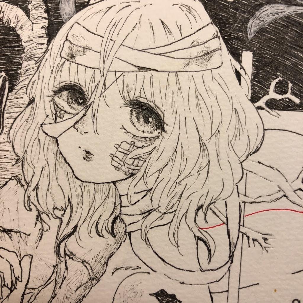 創作イラスト原画④