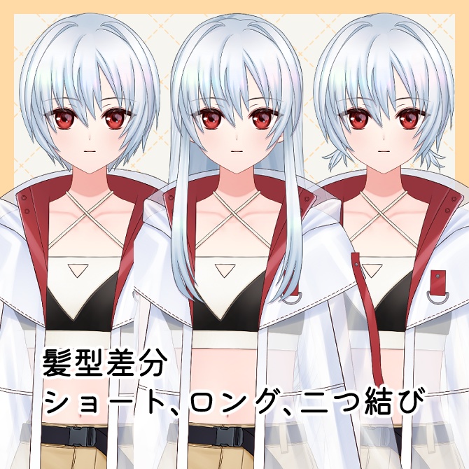 【live2D汎用モデル】中性的な白髪っ子(sui)【VTS&nizima LIVE対応】