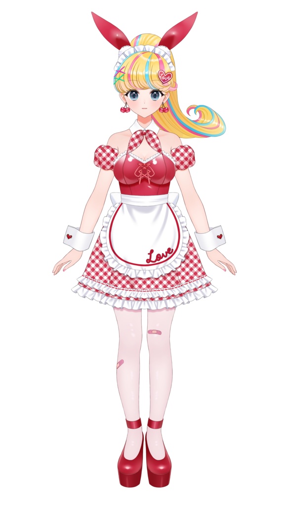 【パーツ分け済みPSD】バニーウェイトレス【汎用立ち絵】