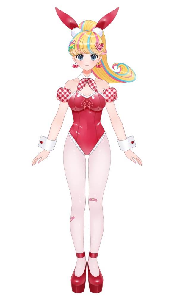 【パーツ分け済みPSD】バニーウェイトレス【汎用立ち絵】