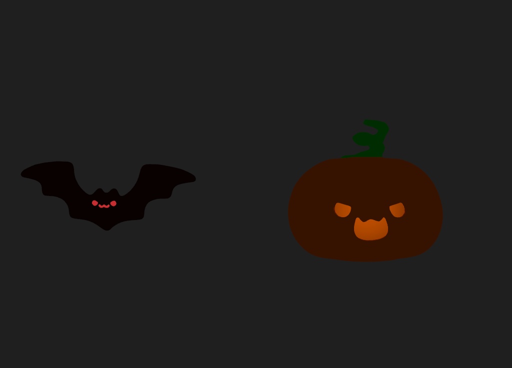 「VRChat PB対応」Pumpkin&Bat&Ghost