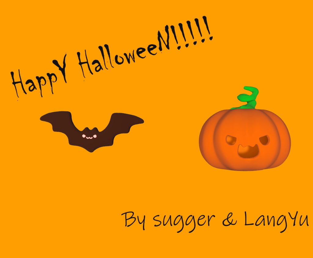 「VRChat PB対応」Pumpkin&Bat&Ghost
