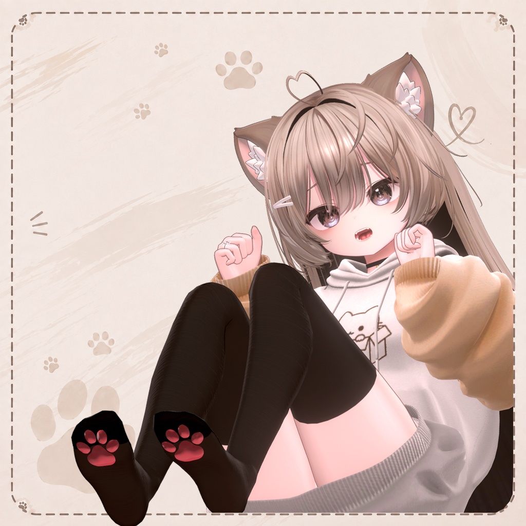 にゃんこ肉球タイツ / Kitty Paw Tights (kaguya)