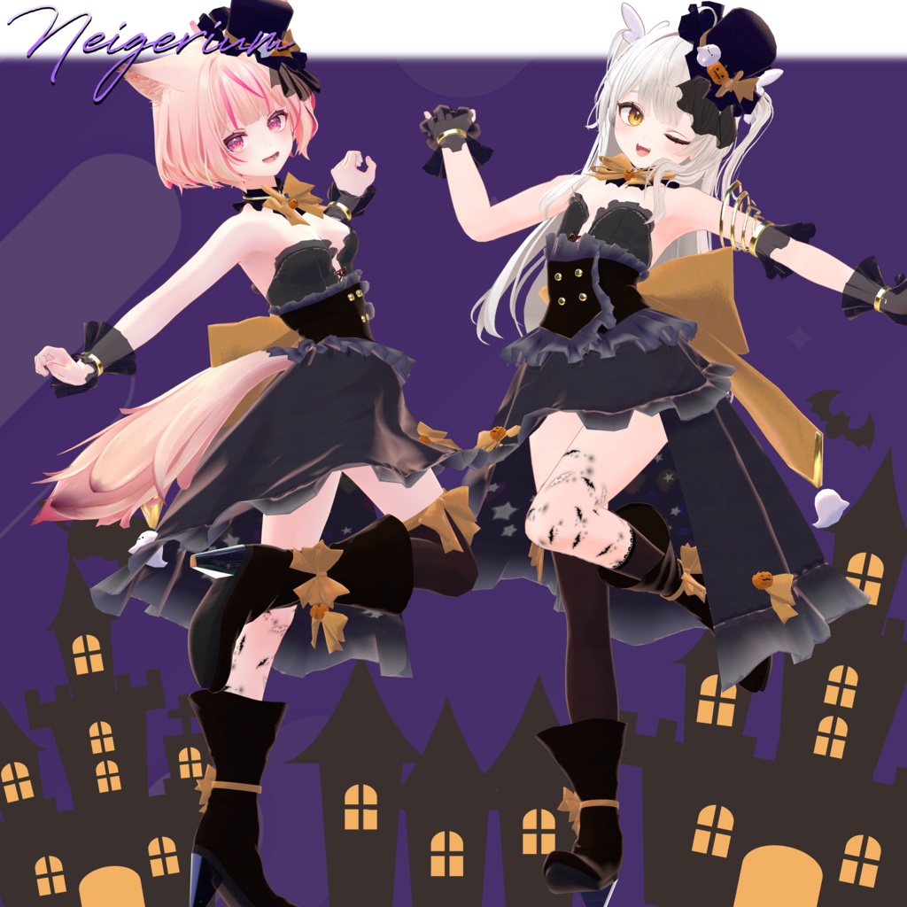 【44アバター対応】Asymmetry Witch Dress