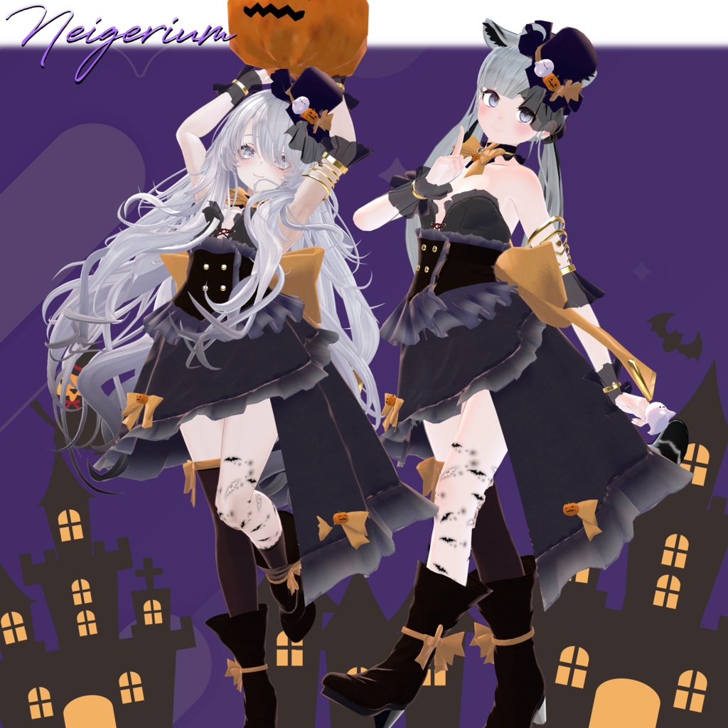 【44アバター対応】Asymmetry Witch Dress