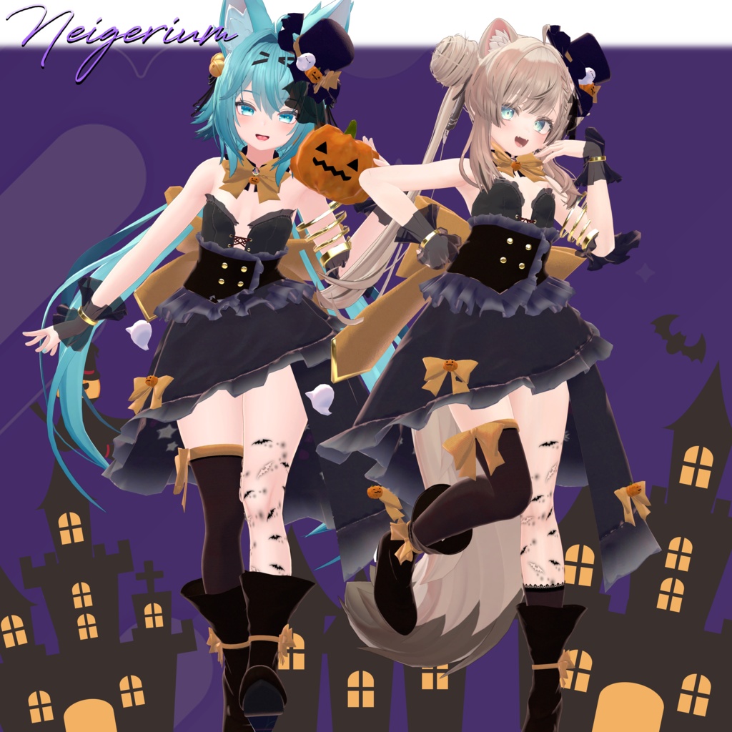 【44アバター対応】Asymmetry Witch Dress